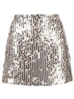 ROTATE BIRGER CHRISTENSEN minijupe évasée à sequins - Argent