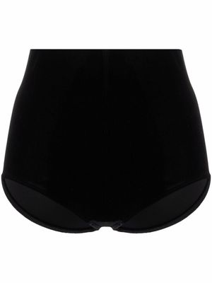 Alchemy x Lia Aram culotte en velours à taille haute - Noir