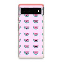 Smiley watermeloenprint: Google Pixel 6 Transparant Hoesje