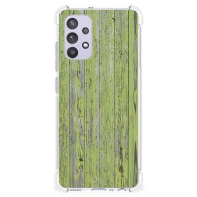 Samsung Galaxy A32 4G | A32 5G Enterprise Editie Stevig Telefoonhoesje Green Wood Samsung Galaxy A32 4G | A32 5G Enterprise Editie Stevig Telefoonhoesje Green Wood