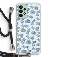 Poezen: Samsung Galaxy A52s 5G Transparant Hoesje met koord Poezen: Samsung Galaxy A52s 5G Transparant Hoesje met koord