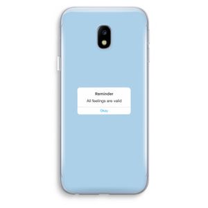 Reminder: Samsung Galaxy J3 (2017) Transparant Hoesje