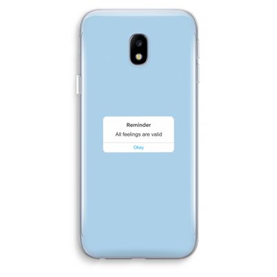 Reminder: Samsung Galaxy J3 (2017) Transparant Hoesje