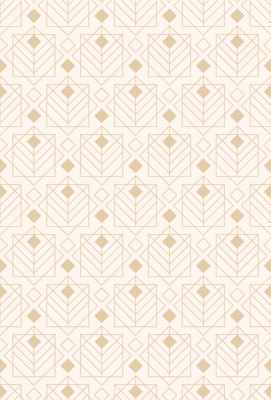Art déco-patroon vinyl tapijt beige