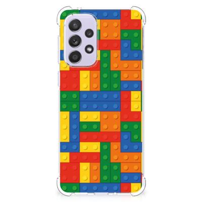 Samsung Galaxy A33 Doorzichtige Silicone Hoesje Blokken Samsung Galaxy A33 Doorzichtige Silicone Hoesje Blokken