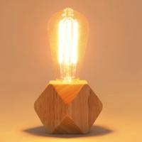 Massief houten decoratie LED nachtlampje moderne minimalistische warme slaapkamer bed lamp kleine tafellamp zonder LED-lampen EU plug