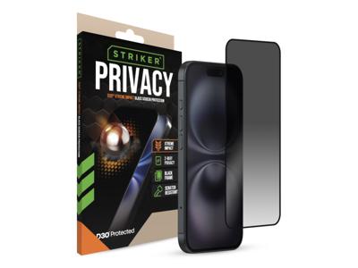 Striker Striker D3O Xtreme Impact Privacy Glass Screen Protector - Black Frame - Apple iPhone 14 Pro/15/16