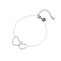 Day&Eve Armband 2 Hearts | Zilver