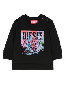 Diesel Kids sweat en coton à imprimé graphique - Noir