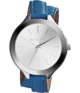 Horlogeband Michael Kors MK2331 Onderliggend Leder Blauw 12mm