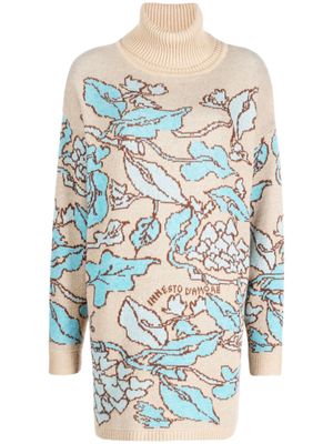 TWINSET x Marco Rambaldi pull fleuri à col roulé - Tons neutres