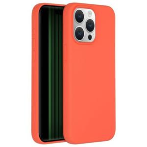 Accezz Liquid Silicone Backcover met MagSafe iPhone 15 Pro Max Telefoonhoesje Oranje