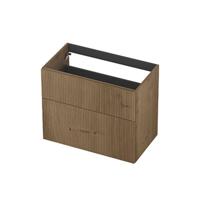 INK - Onderkast 2L A-sym Fin. Gefr. Tbv Greep - 800x450x650 Mm - Ash Grey