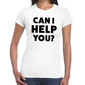 Can i help you beurs/evenementen t-shirt wit dames