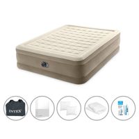 Intex luchtbedset - 2-Persoons - 152 x 203 x 46 cm - Beige - Met Ingebouwde pomp + Accessoires - thumbnail