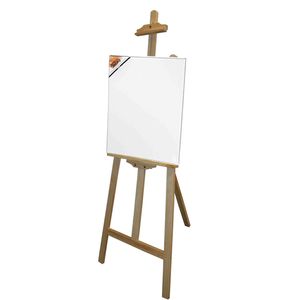 Benson houten schildersezel 140 cm met 2x canvas doeken 30 x 42 cm