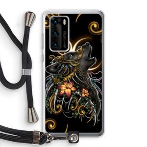 Huilende Wolf: Huawei P40 Transparant Hoesje met koord