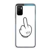 Middle finger white: Xiaomi Poco M3 Pro 5G Transparant Hoesje