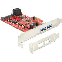 PCIe kaart 2x USB3.0 + 2x Sata 6Gb/s Controller