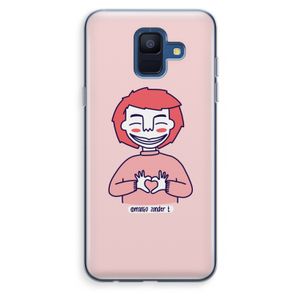 Hartje: Samsung Galaxy A6 (2018) Transparant Hoesje