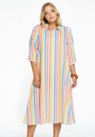 Yoek Blouse-jurk RAINBOW | Wit | Maat 50/52