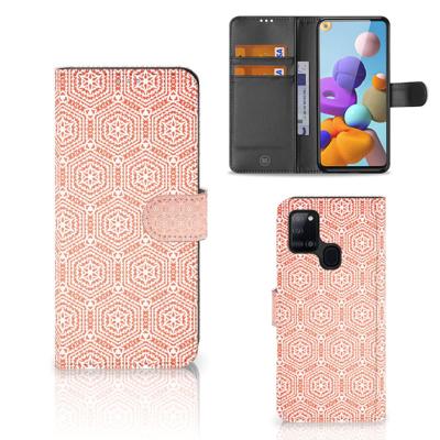 Samsung Galaxy A21s | Telefoon Hoesje | Pattern Orange