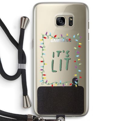 It's Lit: Samsung Galaxy S7 Edge Transparant Hoesje met koord