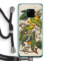 Carolinaparkiet: Huawei Mate 20 Pro Transparant Hoesje met koord