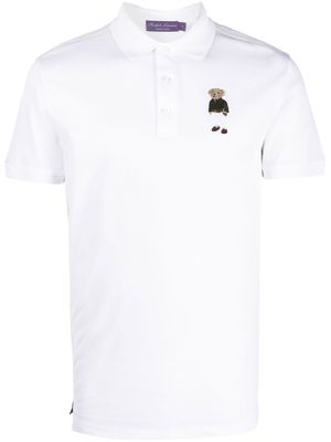 Ralph Lauren Purple Label polo à motif Polo Bear - Blanc