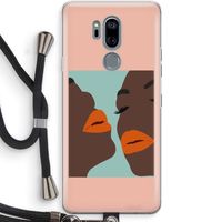 Orange lips: LG G7 Thinq Transparant Hoesje met koord