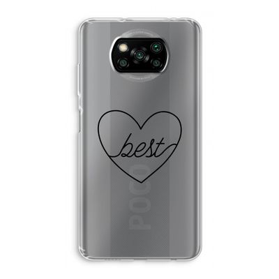 Best heart black: Xiaomi Poco X3 Pro Transparant Hoesje