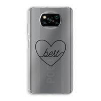Best heart black: Xiaomi Poco X3 Pro Transparant Hoesje