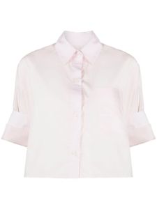 TWP chemise en coton à coupe crop - Rose