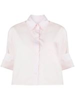 TWP chemise en coton à coupe crop - Rose - thumbnail