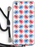 Klaproosjes: iPhone 5 / 5S / SE Transparant Hoesje met koord