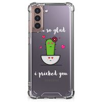 Samsung Galaxy S21 Plus Stevig Bumper Hoesje Cactus Glad