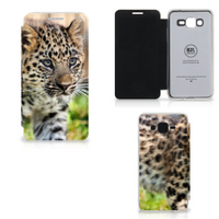Samsung Galaxy Grand Prime Telefoonhoesje met Pasjes Baby Luipaard - thumbnail
