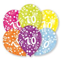 Ballonnen 70 jaar - 6x - 27 cm - verjaardag - leeftijd feestballonnen - Feestartikelen