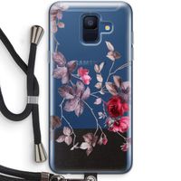 Mooie bloemen: Samsung Galaxy A6 (2018) Transparant Hoesje met koord