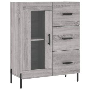 The Living Store Dressoir - Klassieke stijl - 69.5 x 34 x 90 cm - Grijs Sonoma Eiken