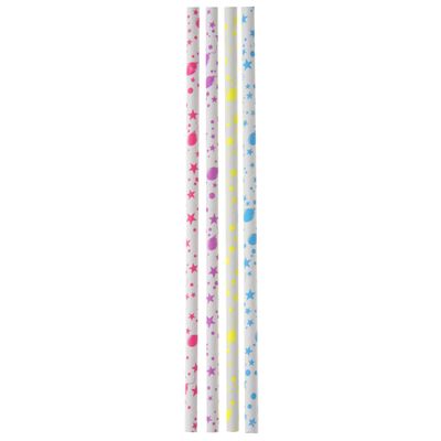 Drinkrietjes - papier - 20x - multicolor - 19,5 cm - rietjes