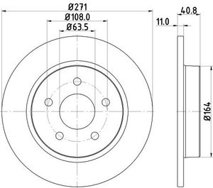 Remschijf Gecoat 55390PRO 8DD355118221
