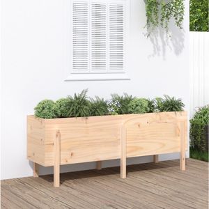 Plantenbak verhoogd 160x50x57 cm massief grenenhout