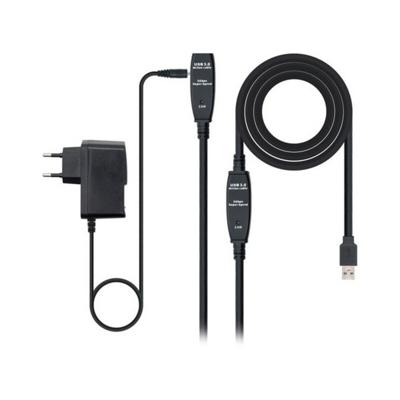 Verlengkabel USB NANOCABLE 10.01.031 Zwart - Maat: 10 m