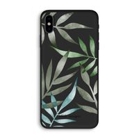 Tropical watercolor leaves: iPhone X Biologisch afbreekbaar hoesje