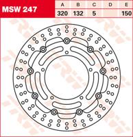 TRW Remschijf, remschijven voor de moto, MSW247