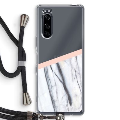 A touch of peach: Sony Xperia 5 Transparant Hoesje met koord