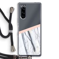 A touch of peach: Sony Xperia 5 Transparant Hoesje met koord