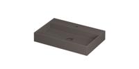 Wastafel United Porselein met 1 kraangat incl. porseleinen click plug en verborgen overloop systeem 70 cm x 45 cm x 11 cm Mat basento 0206033