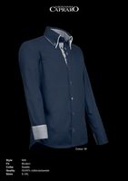 Giovanni Capraro 909-39 Heren Overhemd - Navy [Navy accent] - thumbnail